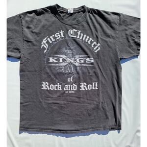 Kings X First Church of Rock and Roll est. 1980 Logo Double Sided Size Large